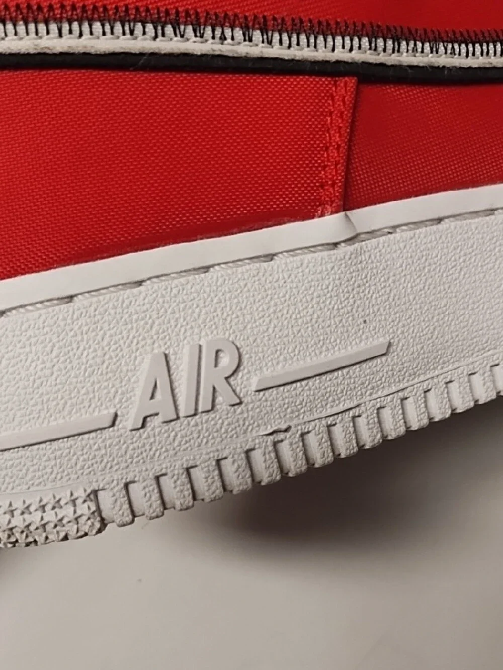 Nike Air Force 1 Low Reverse Stitch| Size 10| University Red, Black, White